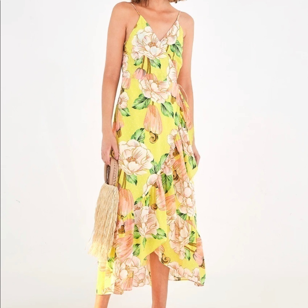 Farm rio cashew Floral print midi Anthropologie